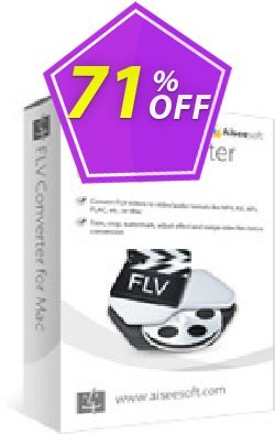 71% OFF Aiseesoft FLV Converter for Mac Coupon code