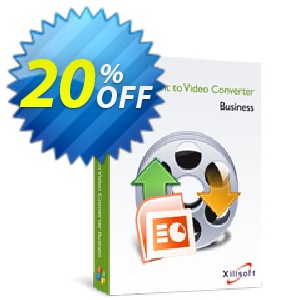 Xilisoft PowerPoint to Video Converter Business Coupon, discount 20% off for all products. Promotion: 20% off