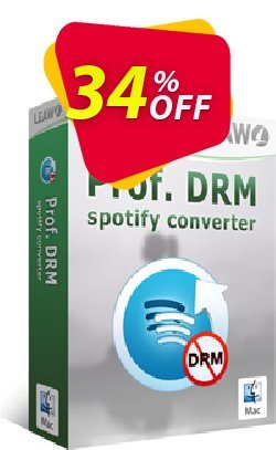 34% OFF Leawo Prof. DRM Spotify Converter For Mac Coupon code