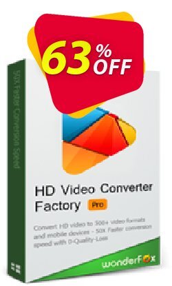 63% OFF HD Video Converter Factory Pro Family Pack Coupon code