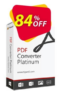 Tipard PDF Converter Platinum Lifetime Coupon discount 84% OFF Tipard PDF Converter Platinum Lifetime, verified - Formidable discount code of Tipard PDF Converter Platinum Lifetime, tested & approved