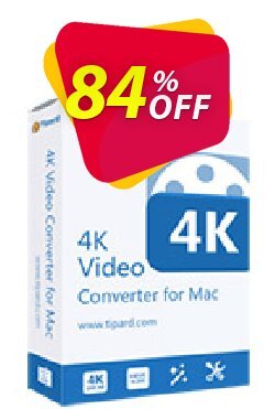 84% OFF Tipard 4K Video Converter for Mac Coupon code