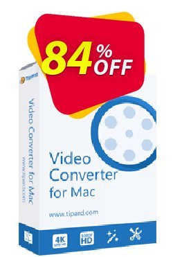 84% OFF Tipard Video Converter for Mac - 1 Year Coupon code