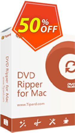 50% OFF Tipard DVD Ripper for MAC - 1 month Coupon code