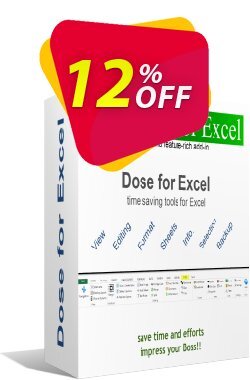 12% OFF Dose for Excel Coupon code