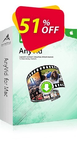 51% OFF AnyVid for Mac Coupon code