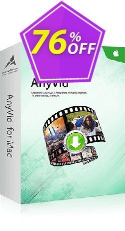 76% OFF AnyVid for Mac Lifetime Coupon code