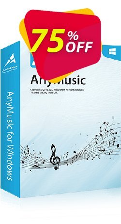 AnyMusic Lifetime - 5 PCs  Coupon discount Coupon code AnyMusic Win Lifetime (5 PCs) - AnyMusic Win Lifetime (5 PCs) offer from Amoyshare