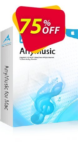 75% OFF AnyMusic for Mac Lifetime - 5 PCs  Coupon code