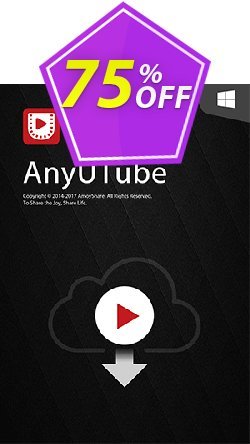 75% OFF AnyUTube Lifetime - 10 PCs  Coupon code