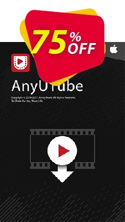 75% OFF AnyUTube for Mac Lifetime - 5 PCs  Coupon code