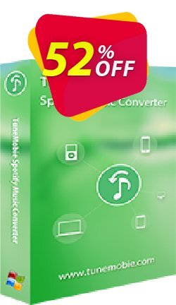 TuneMobie Spotify Music Converter Coupon discount 50% OFF TuneMobie Spotify Music Converter (Lifetime License), verified - Exclusive promo code of TuneMobie Spotify Music Converter (Lifetime License), tested & approved