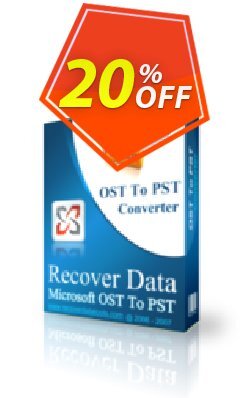 20% OFF Recover Data for MS Exchange OST to MS Outlook PST - Corporate License Coupon code