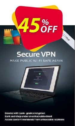 45% OFF AVG Secure VPN Coupon code