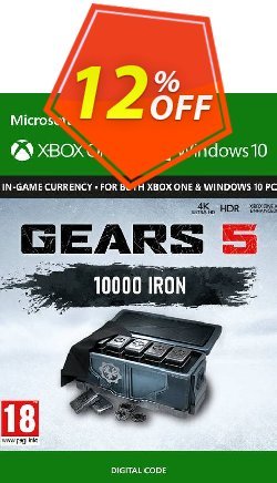 12% OFF Gears 5: 10,000 Iron + 2,500 Bonus Iron Xbox One Discount