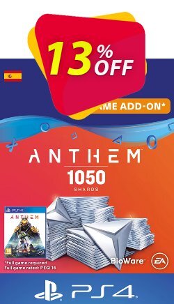 13% OFF Anthem 1050 Shards PS4 - Spain  Discount