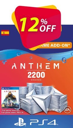 12% OFF Anthem 2200 Shards PS4 - Spain  Coupon code