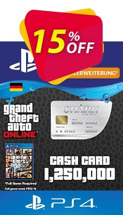 15% OFF GTA Great White Shark Card PS4 - Germany  Discount