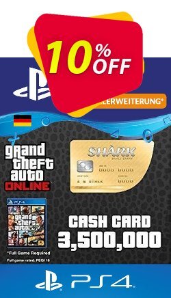 10% OFF GTA Whale Shark Card PS4 - Germany  Discount