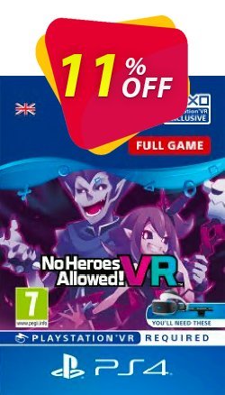 11% OFF No Heroes Allowed VR PS4 Discount