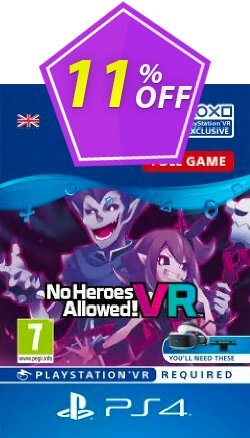 11% OFF No Heroes Allowed VR PS4 Coupon code