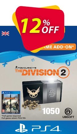 12% OFF Tom Clancy's The Division 2 PS4 - 1050 Premium Credits Pack Coupon code
