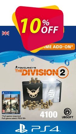 10% OFF Tom Clancy's The Division 2 PS4 - 4100 Premium Credits Pack Discount