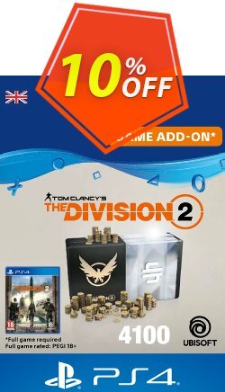 10% OFF Tom Clancy's The Division 2 PS4 - 4100 Premium Credits Pack Discount