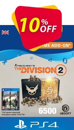 10% OFF Tom Clancy's The Division 2 PS4 - 6500 Premium Credits Pack Discount