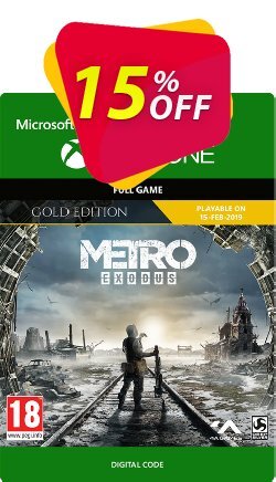 15% OFF Metro Exodus Gold Xbox One Coupon code