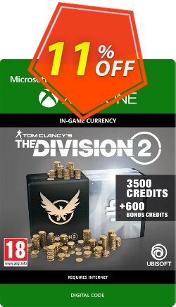 11% OFF Tom Clancy's The Division 2 4100 Credits Xbox One Discount