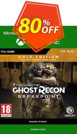 80% OFF Tom Clancy's Ghost Recon Breakpoint: Gold Edition Xbox One Coupon code