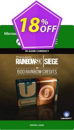 18% OFF Tom Clancy's Rainbow Six Siege 600 Credits Pack Xbox One Coupon code