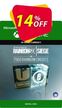 14% OFF Tom Clancy's Rainbow Six Siege 7560 Credits Pack Xbox One Coupon code