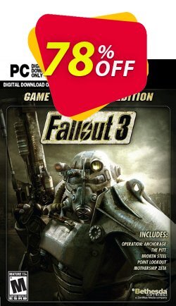 Fallout 3 Game of the Year Edition PC Coupon discount Fallout 3 Game of the Year Edition PC Deal - Fallout 3 Game of the Year Edition PC Exclusive offer 