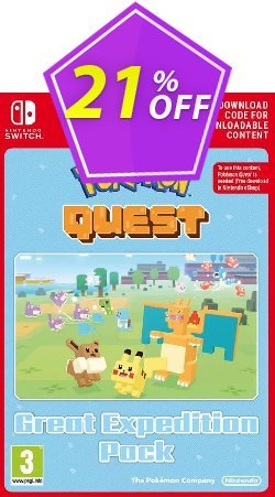 21% OFF Pokemon Quest - Great Expedition Pack Switch Coupon code