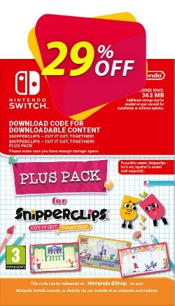 29% OFF Snipperclips - Cut it out Together Plus Pack Switch Discount