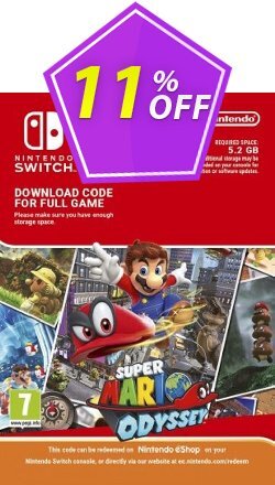 11% OFF Super Mario Odyssey Switch Discount