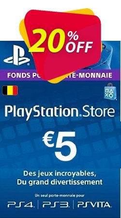 20% OFF PlayStation Network - PSN Card - 5 EUR - Belgium  Discount