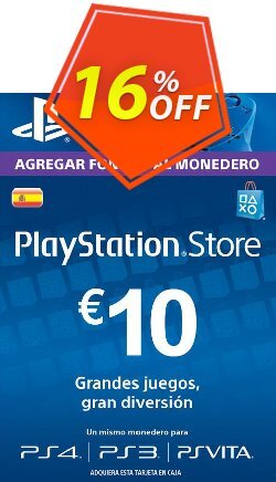 16% OFF PlayStation Network - PSN Card - 10 EUR - Spain  Discount