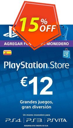 15% OFF PlayStation Network - PSN Card - 12 EUR - Spain  Discount