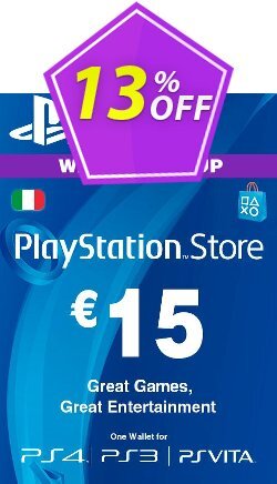 13% OFF Playstation Network - PSN Card - 15 EUR - Italy  Discount