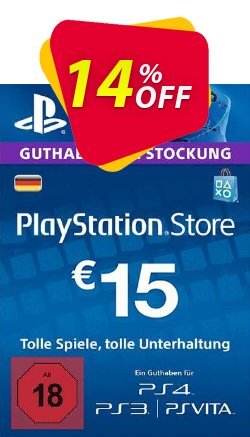 14% OFF PlayStation Network - PSN Card - 15 EUR - Germany  Discount