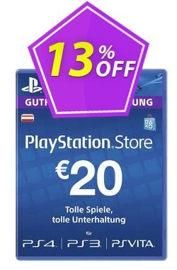 PlayStation Network - PSN Card - 20 EUR - Austria Coupon discount PlayStation Network (PSN) Card - 20 EUR (Austria) Deal - PlayStation Network (PSN) Card - 20 EUR (Austria) Exclusive offer for iVoicesoft