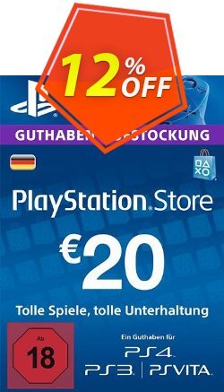 12% OFF PlayStation Network - PSN Card - 20 EUR - Germany  Discount