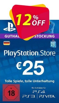 12% OFF PlayStation Network - PSN Card - 25 EUR - Germany  Discount