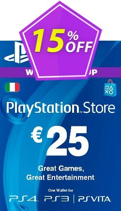 15% OFF Playstation Network - PSN Card - 25 EUR - Italy  Discount