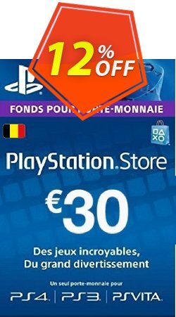 12% OFF PlayStation Network - PSN Card - 30 EUR - Belgium  Coupon code