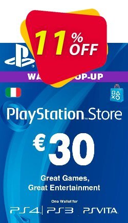 11% OFF Playstation Network - PSN Card - 30 EUR - Italy  Discount