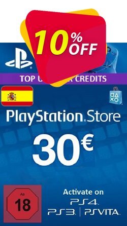 10% OFF PlayStation Network - PSN Card - 30 EUR - Spain  Coupon code